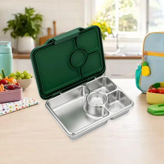 Yumbox Prêt Stainless Steel 4-Compartment Lunch Box